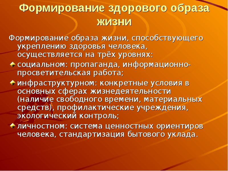 Процесс организации здорового образа жизни презентация