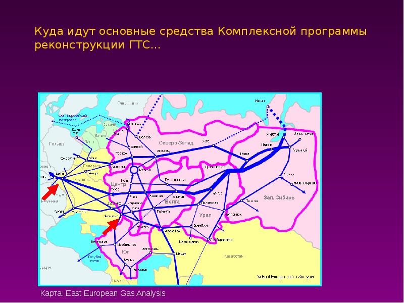 Схема газотранспортной системы россии