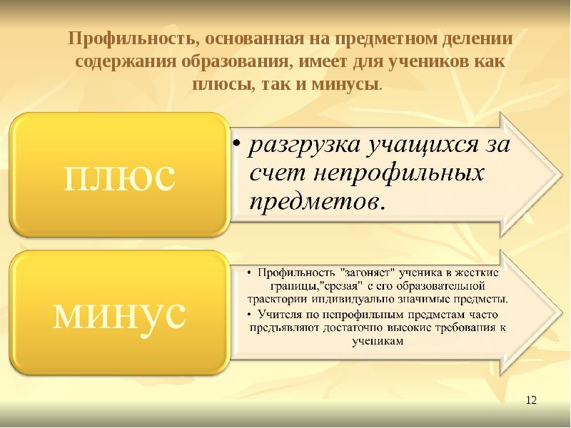 Деление по содержанию. Профильность это. Непрофильное образование как пишется. Презентация программными средства предметными в до плюсы и минусы.