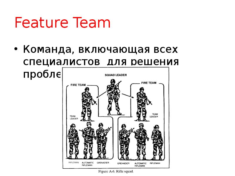 Feature team. Классификация тим отряд.