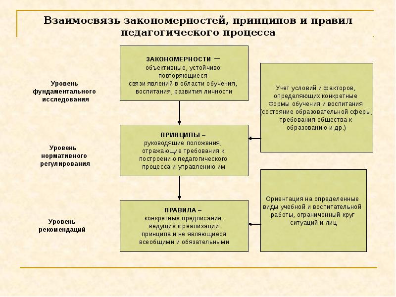 Составьте схему принципы обучения