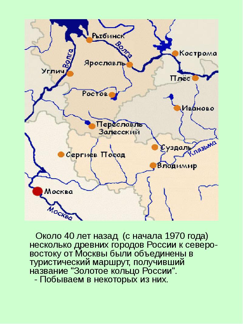 Серебряное кольцо россии презентация