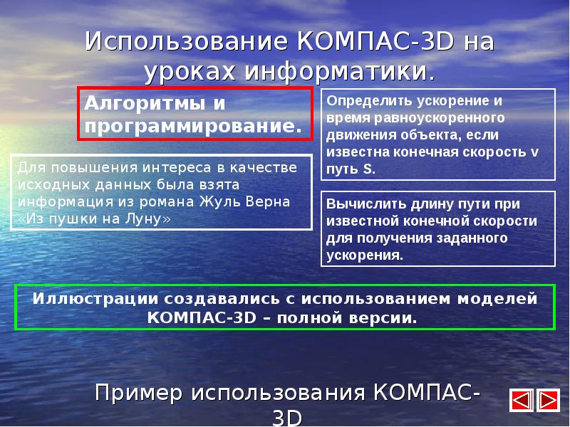 Использование д