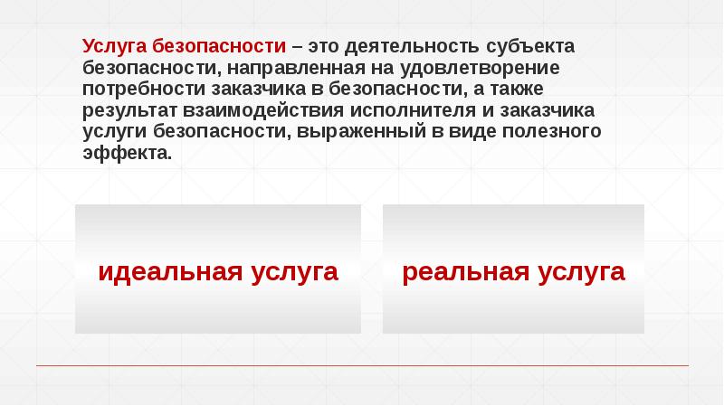 Безопасность услуги это