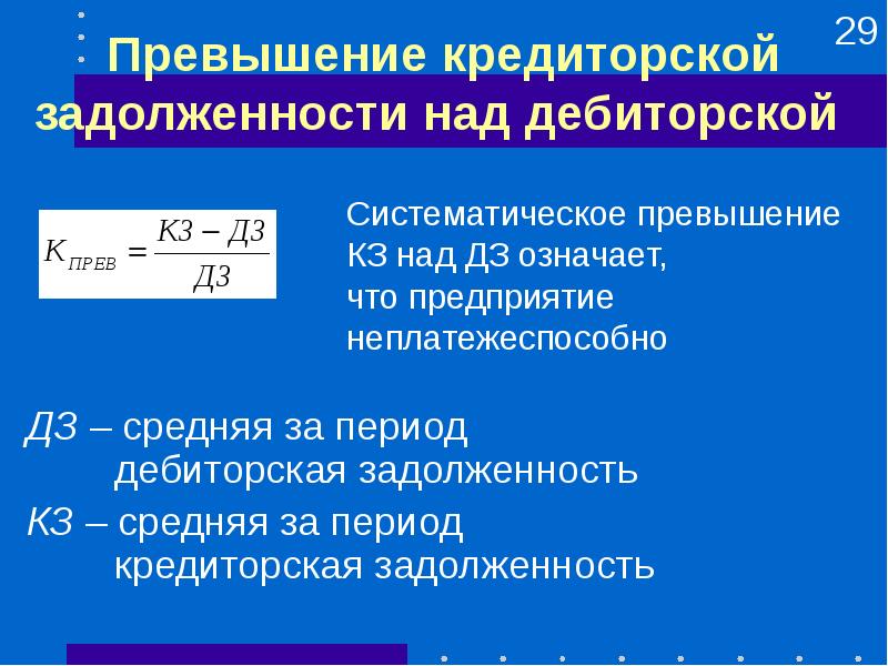 Презентация на тему дебиторская и кредиторская задолженность