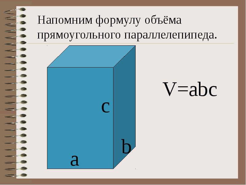 Формула объема прямоугольного параллелепипеда. Формулы объема Куба прямоугольного параллелепипеда. Объем Куба объем параллелепипеда формулы. Формула объема Куба прямоугольного. Формула вычисления объема прямоугольного параллелепипеда.