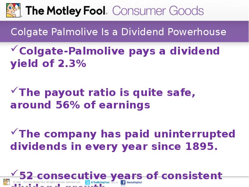 Colgate Palmolive Is a Dividend Powerhouse
Colgate-Palmolive pays a dividend yield Colgate Palmolive Is a Dividend Powerhouse
Colgate-Palmolive pays a dividend yield