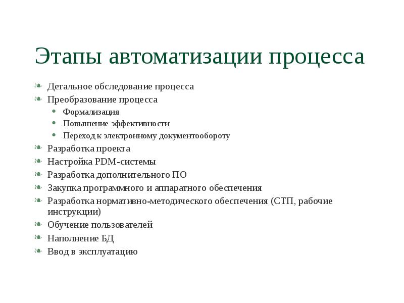 Последний этап проекта автоматизации предприятия