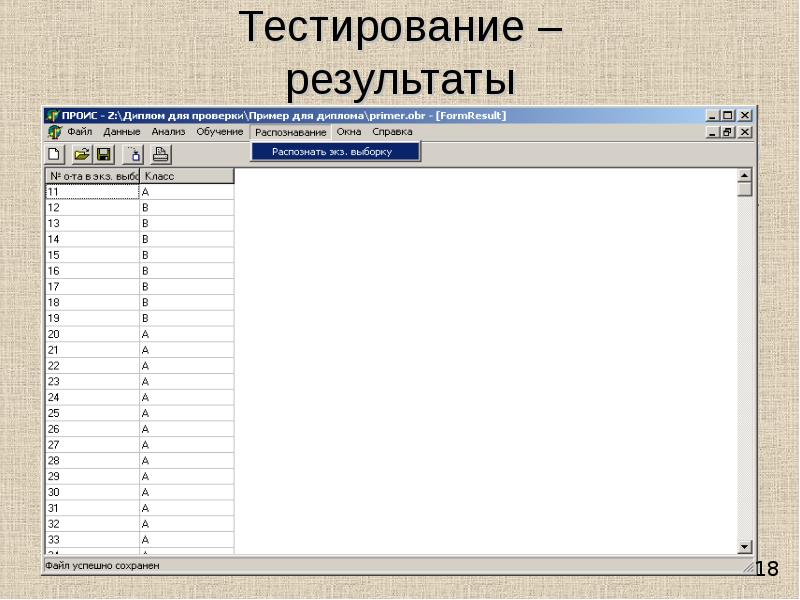 Результаты тестирования