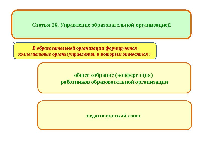 В образовательной организации формируются коллегиальные органы управления