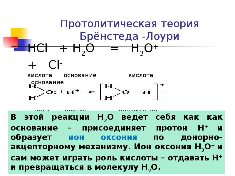 Протолитическая теория Брёнстеда -Лоури