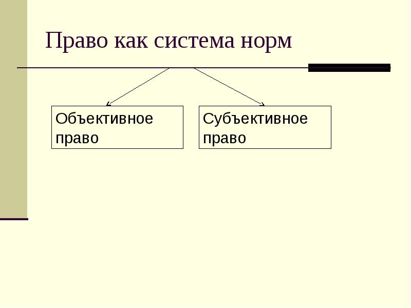 Норма объективна. Право как система норм. Право как система норм объективное и субъективное. Объективное право для презентации. Система объективного права схема.