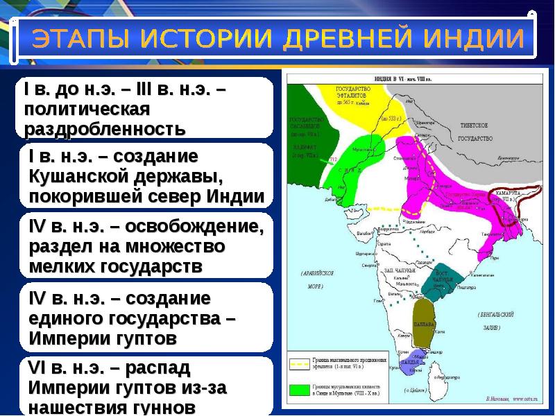 Империя гуптов карта