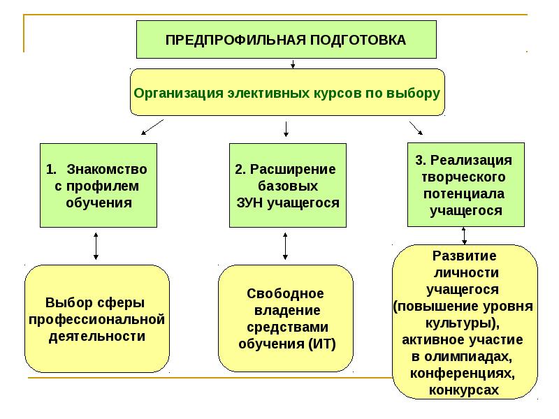 Профильного и предпрофильного обучения