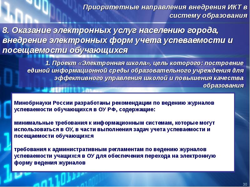 Рынок информационных технологий и проекты электронных услуг для населения