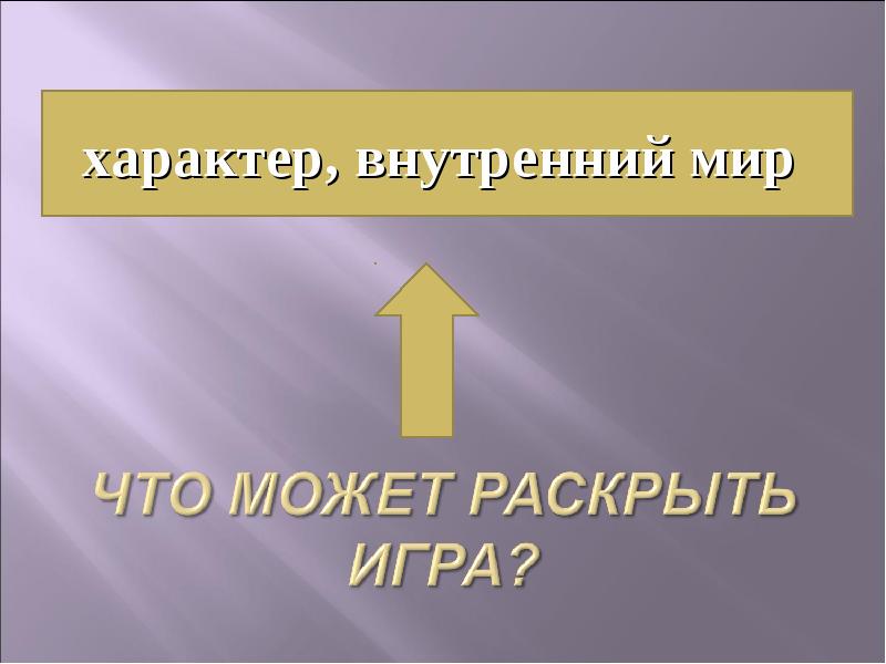 Внимание на внутреннем мире героев. Внутренний мир это характер. Характер внутреннего мира.