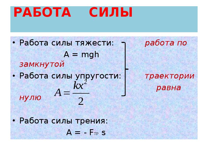 Средняя мощность силы