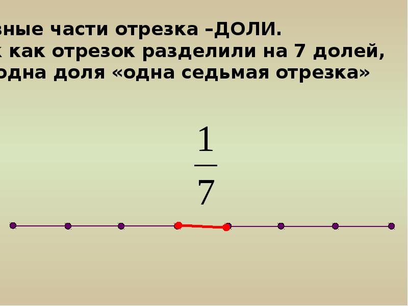 На рисунке изображен 7 3 отрезка какой был целый отрезок