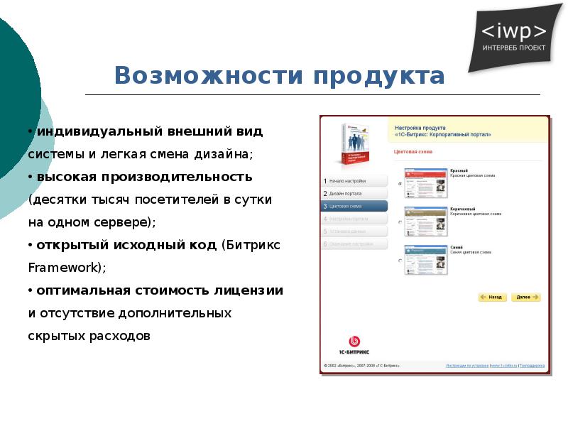 Индивидуальный продукт. Битрикс фреймворк. Возможности продукта. Изменения дизайн-системы. Презентация портала слайд.