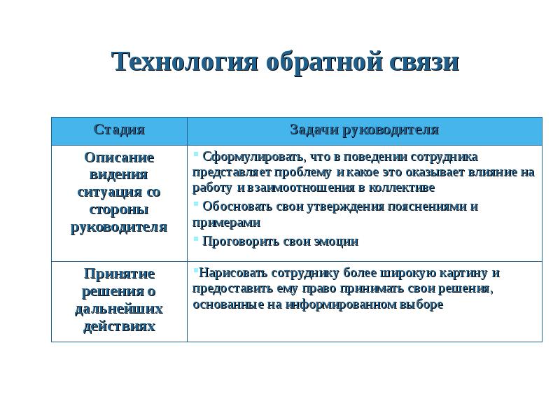 Описание руководителя