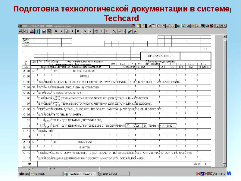 Основные виды технической и технологической документации презентация