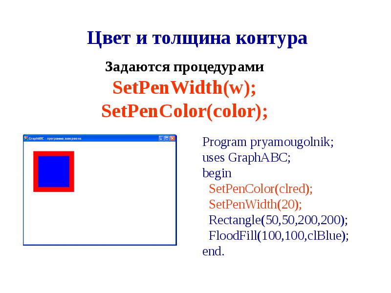 Нарисовать прямоугольник в c