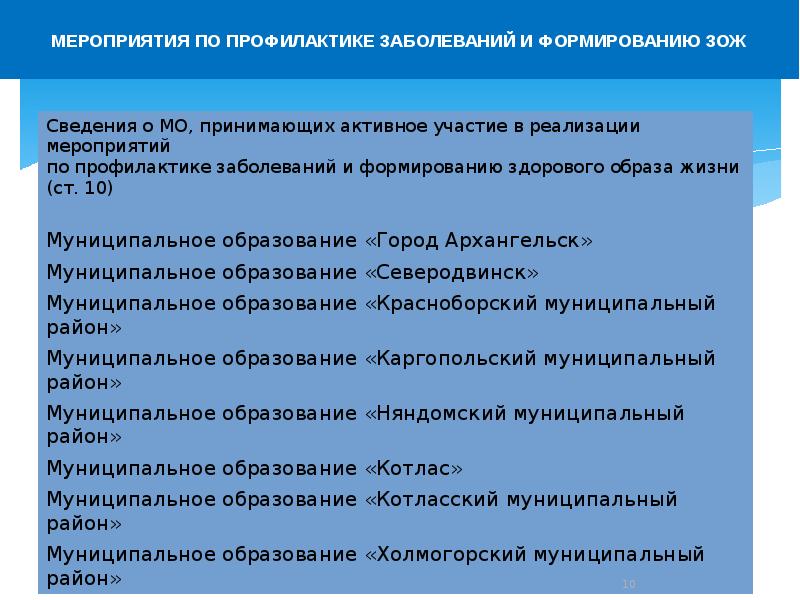 План мероприятий по формированию здорового образа жизни