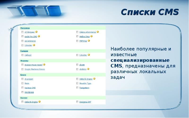 Cms he. Cms список. Список cms которые входят в реестр.