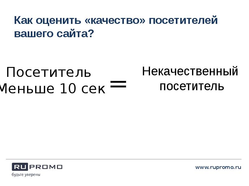 Среднее качество. Анализ посещаемости сайта презентация.