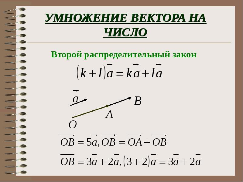 Умножение вектора на число 9 класс презентация мерзляк