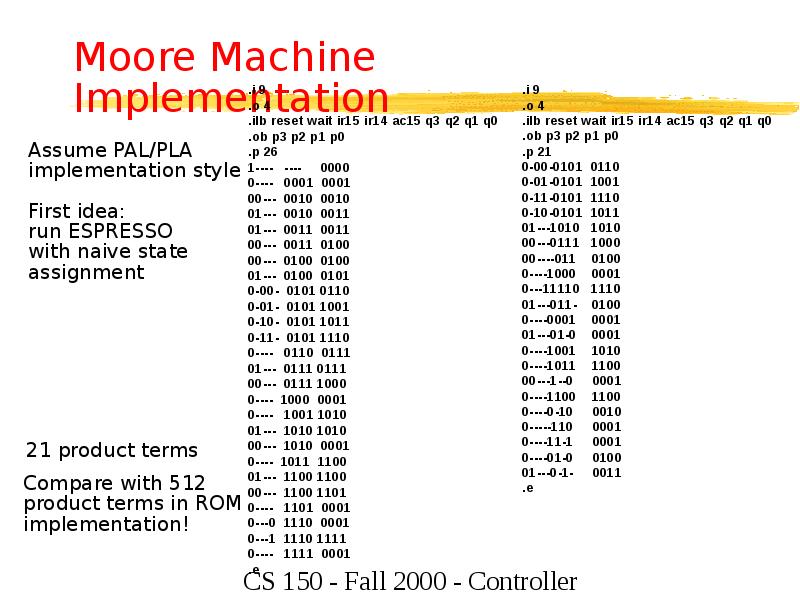Moore Machine Implementation Moore Machine Implementation