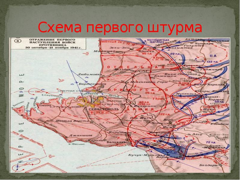 Крымская оборонительная операция 1941 карта