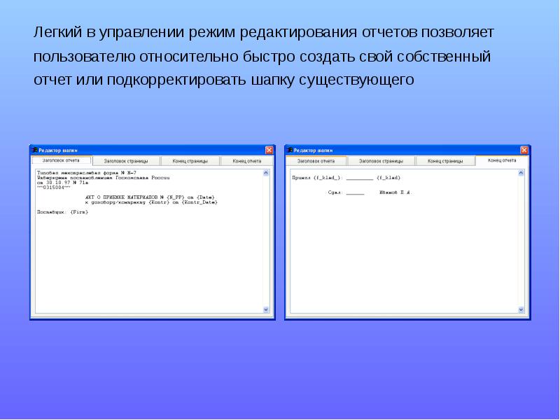 Отчет пользователя. Правки в режиме редактирования. Режимы работы с отчетами. Режим правки или режим правок. Страница в режиме редактирования.