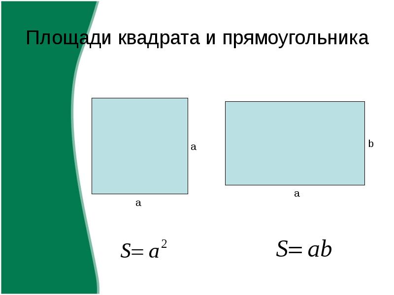 10 прямоугольных квадратов. Площади фигур геометрия 9 класс.