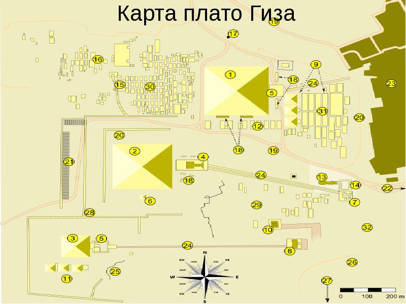 Карта египта пирамиды в гизе