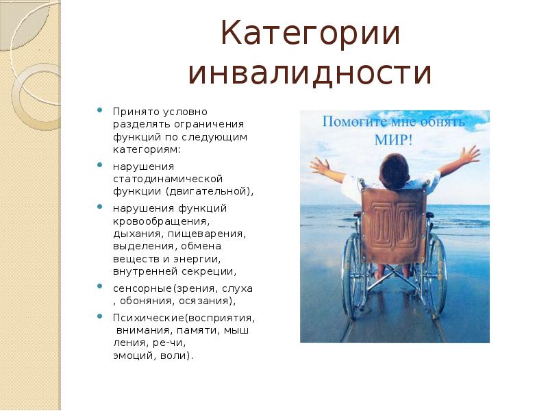 Инвалидностью детей является. Инвалидность презентация. Презентация на тему дети инвалиды. Категории инвалидов. Категории инвалидности.