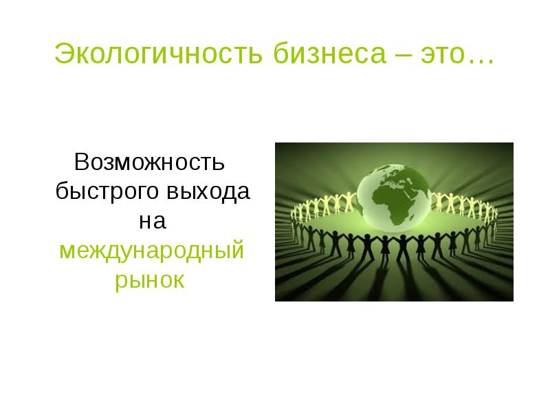 Возможность быстрый. Международные экологические конференции презентация. Презентация экобизнес. Экологический бизнес план это. Экологичность синонимы.