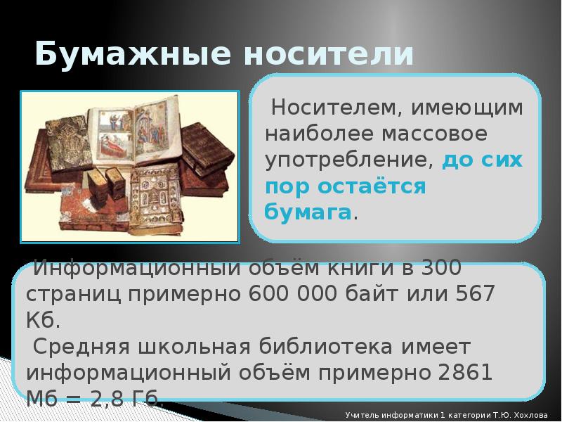 Бумажные носители информации. Бумажный информационный носитель. Книга носитель информации. Современные носители информации бумага.