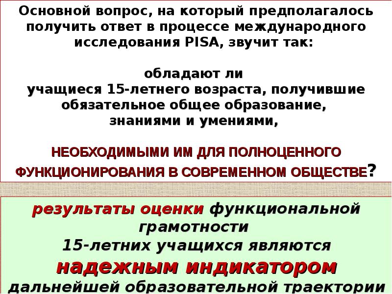 Главный вопрос 1. Основной вопрос исследования Pisa. Pisa 2022 исследование. Исследование Пиза презентация. Пиза Международная оценка качества образования презентация.