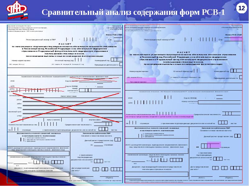 Категории страхователя. Форма РСВ. Пенсионное страхование. Форма РСВ-1. Бланк Единая форма сведений.