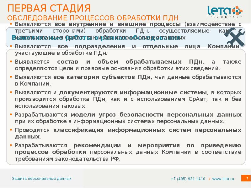 Поручение обработки пдн. Процесс обработки ПДН это. Этап обследования ИС. Цели и задачи ПДН. Стадии осмотра.