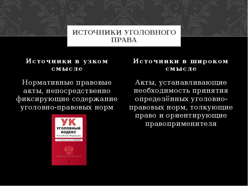 Уголовно правовой закон. Источники уголовного права в широком и узком смысле. Уголовное право источники права. Источники уголовного права в узком смысле. Уголовногоправо источники.