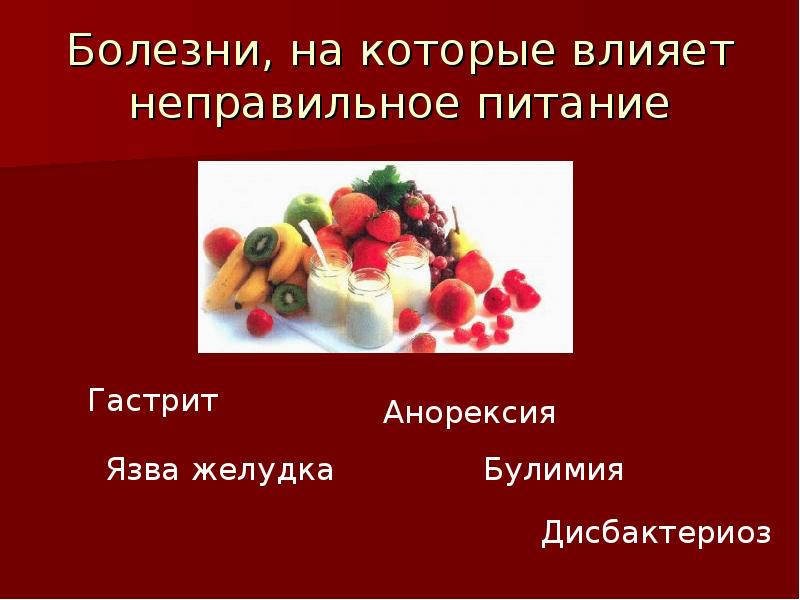 Влияние питания