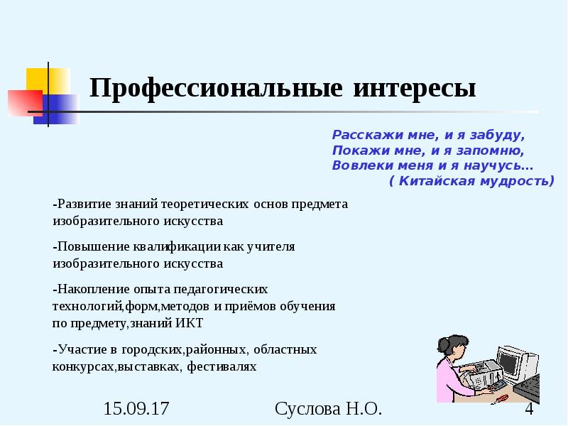 Профессиональные интересы