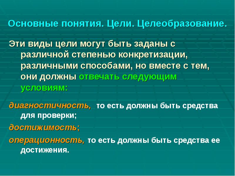 Дайте определение понятия цели обучения. Дайте определение понятия цели обучения