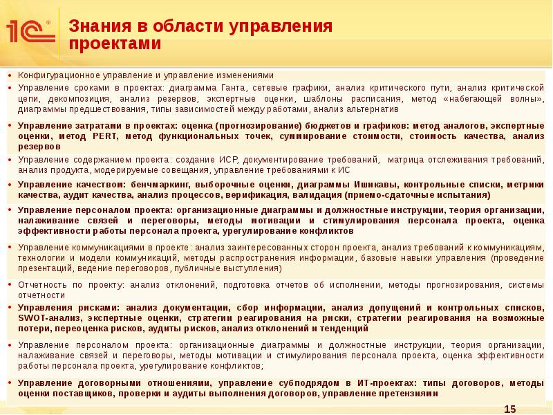 Профессиональный стандарт руководитель проектов в области информационных технологий