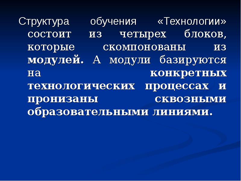 Структура учебной презентации