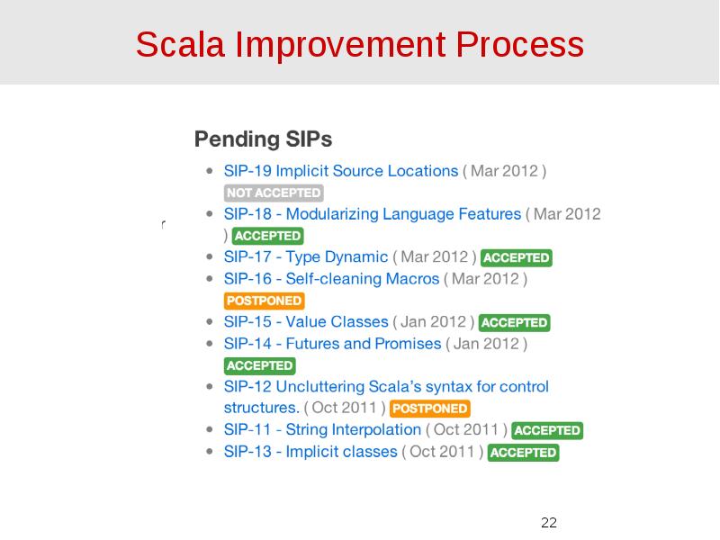 Scala Improvement Process