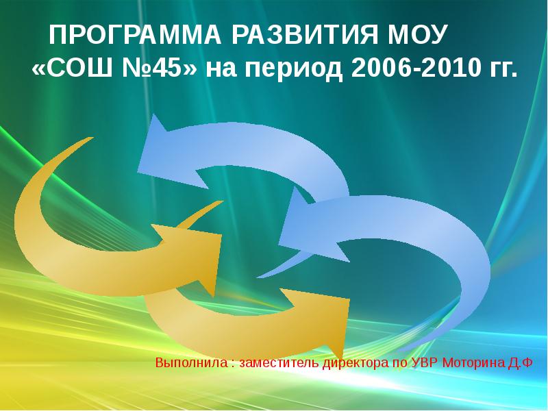 Развитие муниципального образовательного учреждения