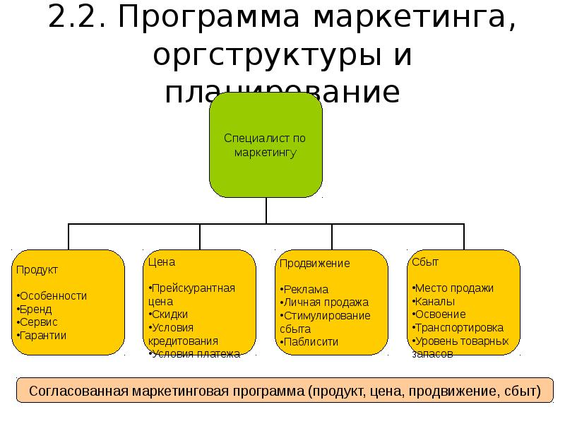 Программа маркетинга проекта